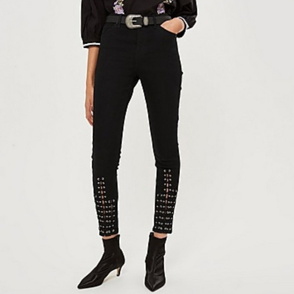 Topshop Denim - HP🎉 TOPSHOP Corset Ankle Black Skinny Jeans